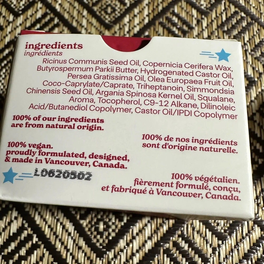 JUBEL Naturals Treatment Lip Mask Vanilla Cherry Vegan  Natural NWT
